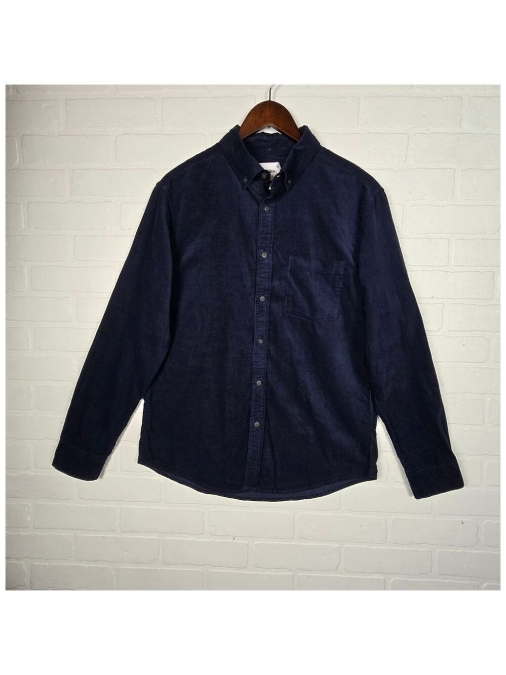 Goodfellow & Co. Blue Corduroy Button up Shirt Size Medium